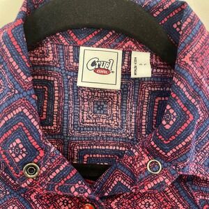Cruel Girl Western Snap Shirt Women's Size XL 12 Geometric Print